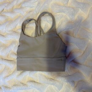Women's Lululemon Crème Longline Ebb to Street  Sports Bra
